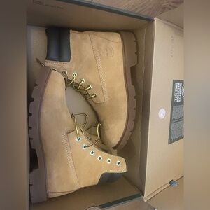 Timberland Wheat Nubuck 6-Inch Lace-Up Work Boots